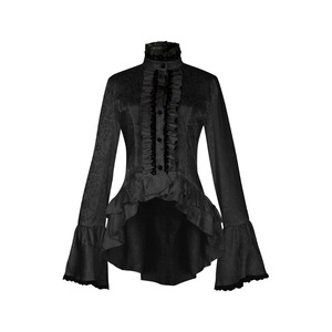 Ecoparty 2024 Ventas calientes Medieval Stand-Collar Trompeta-Manga Camisa <span class=keywords><strong>Cos</strong></span> Traje Victoriano Gótico Encaje Top - Product Image 5