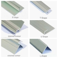 Barre de finition d'angle interne en aluminium durable et moderne pour panneaux muraux en PVC et feuilles de marbre, idéale pour la décoration intérieure d'hôtels