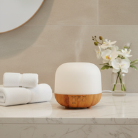 Humidificateur d'air à ultrasons à brume froide, diffuseur d'aromathérapie, diffuseur de parfum avec minuterie et lumière LED pour la maison, le bureau et le yoga