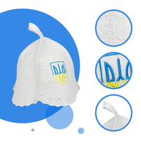 Gorro de Sauna de Lana Natural Personalizado al por Mayor, Gorro de Lana Pura para Spa, Baño de Vapor y Banya Tradicional