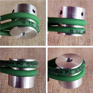 Puleggia a doppia gola in lega di alluminio per cinghia trapezoidale, lavorazione di precisione, ruota motrice, larga 7, piccola, personalizzabile - Product Image 6