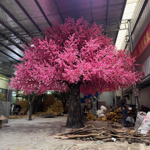 Arbres de cerisier Sakura en fibre de verre résistants aux UV, design personnalisé fait main, haute simulation, pour décoration extérieure de mariage - Product Image 5