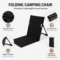 Chaise pliante légère pour usage extérieur, fabrication directe d'usine, ODM OEM, tissu polyester, avec sac de rangement