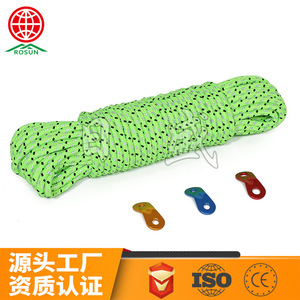 Rosun Reflective Tent <b>Rope</b> 4mm Fluorescent Green Nylon Outdoor Camping <b>Guy</b> Lines - Product Image 3