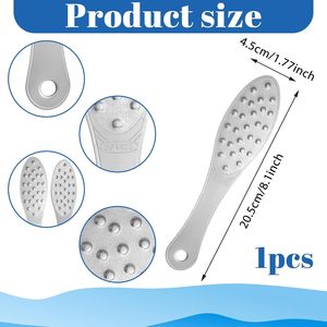 Professional Durable Stainless Steel Foot <b>File</b> Callus Grinder Pedicure Stone Double-Sided Removing Dead Skin Portable Care - Product Image 2