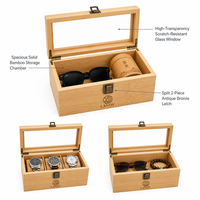 Boîte de rangement en bois pour bureau avec couvercle coulissant, conteneur vierge pour loisirs créatifs, souvenirs, fabrication de cadeaux, organisation domestique et vente en gros