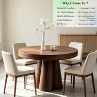 Ensemble de table à manger de style nordique OKAY, décoration de hall écologique, plateau épais, table ronde minimaliste, table à manger en MDF pour la maison
