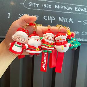 พวงกุญแจการ์ตูน 3 มิติ ทำจาก PVC นิ่ม ของตกแต่งคริสต์มาส พวงกุญแจวัสดุยาง จี้ห้อยกระเป๋า - Product Image 2
