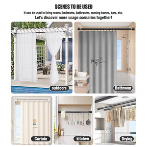 ARODDY-<span class=keywords><strong>Barre</strong></span> de Tension Romaine Moderne de 1.65 à 2.15m, Tringle à Rideau Télescopique de <span class=keywords><strong>Plafond</strong></span>, Extensible, en Fer, pour Fenêtres - Product Image 3