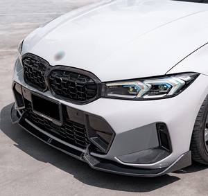 Lèvre de spoiler avant en fibre de carbone véritable style AD pour <span class=keywords><strong>BMW</strong></span> Série <span class=keywords><strong>3</strong></span> G20 G21 <span class=keywords><strong>Touring</strong></span> 330i M340i <span class=keywords><strong>2023</strong></span>+ - Product Image 4