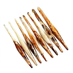 Wooden & Resin Fashion <b>Crochet</b> <b>Hook</b> Needles Set 20cm Convenient for Hand Knitting and <b>Crochet</b> DIY Crafts - Product Image 3