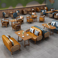 Café moderne, loisirs, meubles en bois massif pour restaurants, ensemble table et chaises, canapés