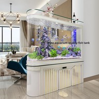 Aquarium intelligent en verre flottant en forme de balle, nouveau modèle 2024 JS5646, bassin pour poissons rouges à circulation automatique et température constante