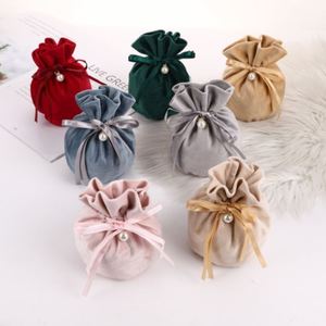 Creative Wedding <b>Pink</b> Velvet Bag Gift Wedding Candy Packaging - Product Image 6