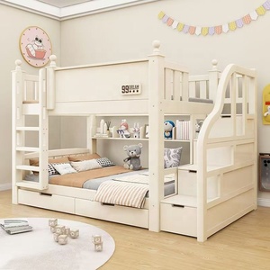 Cama <span class=keywords><strong>Litera</strong></span> Infantil de Madera Maciza Moderna, Duradera, Cómoda y Ecológica, <span class=keywords><strong>Litera</strong></span> Doble Multifuncional para Dormitorio - Product Image 5