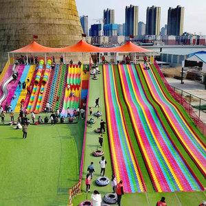 Tobogán Arcoíris Personalizado Flyfun, Equipo de Parque de Atracciones al Aire Libre, Tobogán Donut con Tapete Colorido para Niños y Adultos - Product Image 3