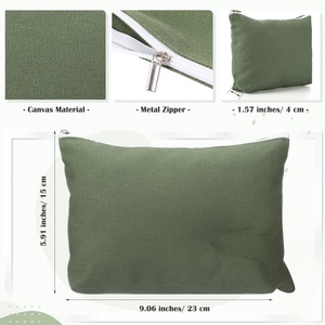 กระเป๋าเครื่องสำอางผ้าแคนวาสแบบมีซิปสีทองพร้อมพู่ห้อย  รับผลิตตามสั่ง  ขายส่ง  กระเป๋าเดินทางสำหรับเครื่องสำอาง  ยี่ห้อ Beauty Cotton - Product Image 2