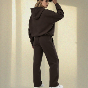 Conjunto de Dos Piezas para Mujer, Sudadera con Capucha Extra Grande y Pantalones Deportivos, Ropa Deportiva con Logotipo Personalizado, Ropa Informal - Product Image 2