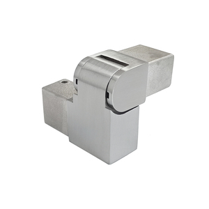 Aleader Embout de tube carré <span class=keywords><strong>réglable</strong></span> à 90 degrés Connecteur de raccord de tuyau en acier inoxydable pour système de garde-corps de pont et main courante - Product Image 2