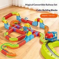 Tren Eléctrico Magnético con Suspensión 3D de Alta Velocidad, Antigravedad, Juguete de Construcción Ecológico de 40 Piezas