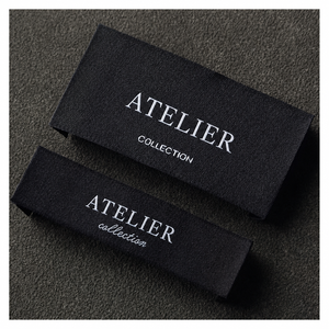 <span class=keywords><strong>Étiquette</strong></span>s Personnalisées en Coton Biologique, Logo Imprimé, Pliées en Bout, <span class=keywords><strong>Étiquette</strong></span>s Tissées pour Vêtements et Chaussures - Product Image 2