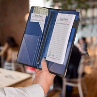 Perlengkapan Restoran dan Hotel Kulit PU untuk Buku Pelayan Pink Lucu Bling Pelayan Organizer Fit Server Pocket