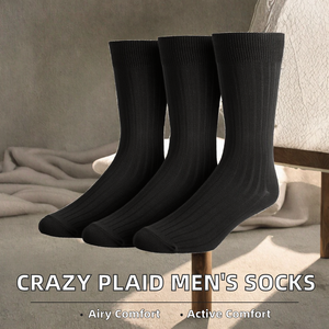 Wholesale Happy Crazy Fun Crew <b>Socks</b> Men Dark <b>Brown</b> Fashion Designer Autumn Dress <b>Socks</b> - Product Image 2