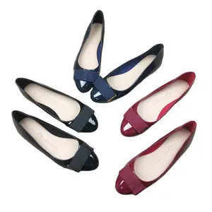 Flats Shoes Women Leather Comfortable Flats Pointed Toe Dress Shoes for  Women Bowknot Memory Foam Insole Slip on Work Flats for Women : 