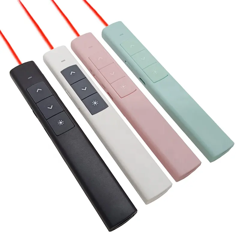 USB Rechargeable Laser Pointer with Red Laser Light Computer Wireless Presenter Laser Pen Power Point Presenter PPT Remote Pen