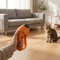 Lanceur de nourriture pour animaux de compagnie en plastique portable, distributeur interactif et jouet d'entraînement pour chats et chiens, toutes les occasions