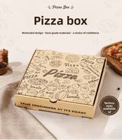 Nouvelle boîte d'emballage carrée pour pizza de qualité alimentaire, 9 pouces, en papier kraft jetable épaissi, vente en gros Chine