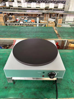 Crêpière à gaz/électrique à double tête simple Crêpière automatique Crêpières avec épandeur en bois