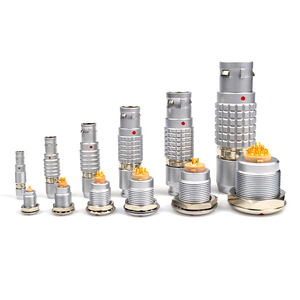 รางรถไฟขนส่งทางอากาศแบบวงกลม ซีรีส์ B ปลั๊กตัวผู้ FGG ช่องเสียบทัวร์ตัวเมีย EGG ขั้วต่อไฟฟ้าแบบล็อคตัวเองแบบกด-ดึง IP50 - Product Image 3