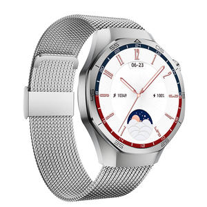 Montre connectée EDS SK8Mini avec bracelet en acier argenté, 3 paires de bracelets interchangeables, étanche IP68, mode Dynamic Island, modes sportifs, affichage permanent. - Product Image 1