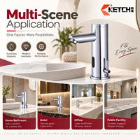 Robinet de lavabo en acier inoxydable, mitigeur de salle de bain eau chaude et froide, robinet de lavabo pour la maison, robinet US EU