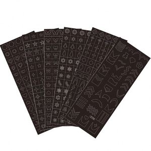 Pochoirs à ongles japonais, autocollants, motifs creux, cœur, papillon, étoile et pointes françaises, modèles d'aérographe pour salon et nail art DIY - Product Image 5