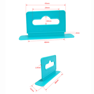 Ganci appendiabiti ecologici in plastica nera e blu da 60 mm per scatole - Product Image 2