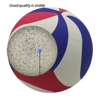 Ballon de volley-ball pour adulte de haute qualité, en cuir PU écologique, violet, taille 5, avec laminage thermique, motif de dessin animé, logo personnalisé