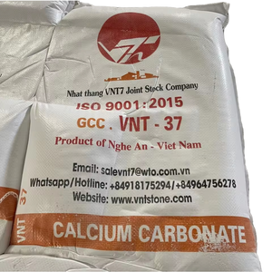Poudre de carbonate de calcium GCC CaCO3 Nhat Thang VNT7 de qualité industrielle certifiée ISO9001:2015, pureté 98%, blanche, 25 kg/sac - Product Image 1