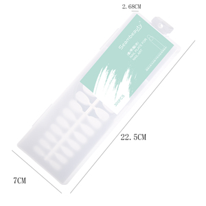 Kit d'ongles artificiels extra fins givrés à couverture complète, pré-polis, formes carrée, amande, cercueil, en gel acrylique, pour nail art DIY des doigts - Product Image 6