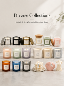 Bougie pilier artisanale en cire de soja parfumée aux fruits, marque privée de luxe, avec logo personnalisé, dans un bocal en verre, pour mariage, aromathérapie, décoration intérieure - Product Image 5