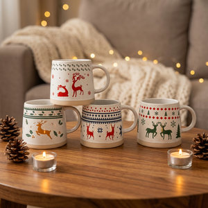 Tasses à lait en céramique classiques de la série Noël 2026, très vendues, pour les fêtes et les cadeaux - Product Image 1