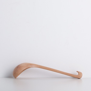 Juego de 3 cucharas de sopa de madera con gancho, utensilios de cocina ligeros de madera maciza natural para servir y cocinar - Product Image 4