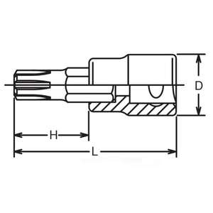 KOKEN - 4027-60-M16 1/2 ''RIBE bit socket - EAN 4991644089321 HAND SOCKETS 1/2" - Product Image 2
