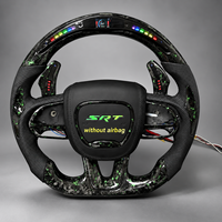 Volant LED en fibre de carbone forgée pour Dodge Charger Challenger SRT Hellcat Scat Pack, volant sport personnalisé