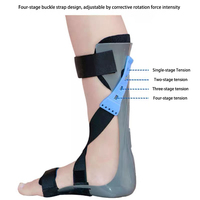 Orthèse réglable pour pied tombant, orthèse pour pied varus en cas d'AVC et d'hémiplégie, support de pied, attelle de cheville, protection de cheville, protection de pied