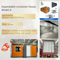 Maison de vacances modulaire préfabriquée en conteneur pliable de 20 pieds ou 40 pieds pour villa touristique