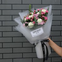 Einfarbiges Mattes Blumenverpackungspapier, Floristenbedarf, Wasserfestes Plastik-Bouquet-Verpackungspapier