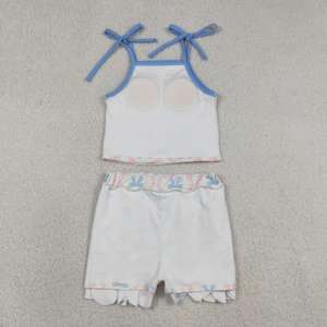 RTS <b>Athletic</b> Wear Bows Little Girls' Clothes Casual Scallop Edge Skorts Shorts Lining Yoga Sister Children's Clothes Outfits - Product Image 3