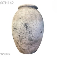 Jardinière Vintage en Terre Cuite Gris/Blanc Personnalisable Sculptée à la Main Écologique Durable Lot de 10 pour Maison Bureau Terrasse Jardin